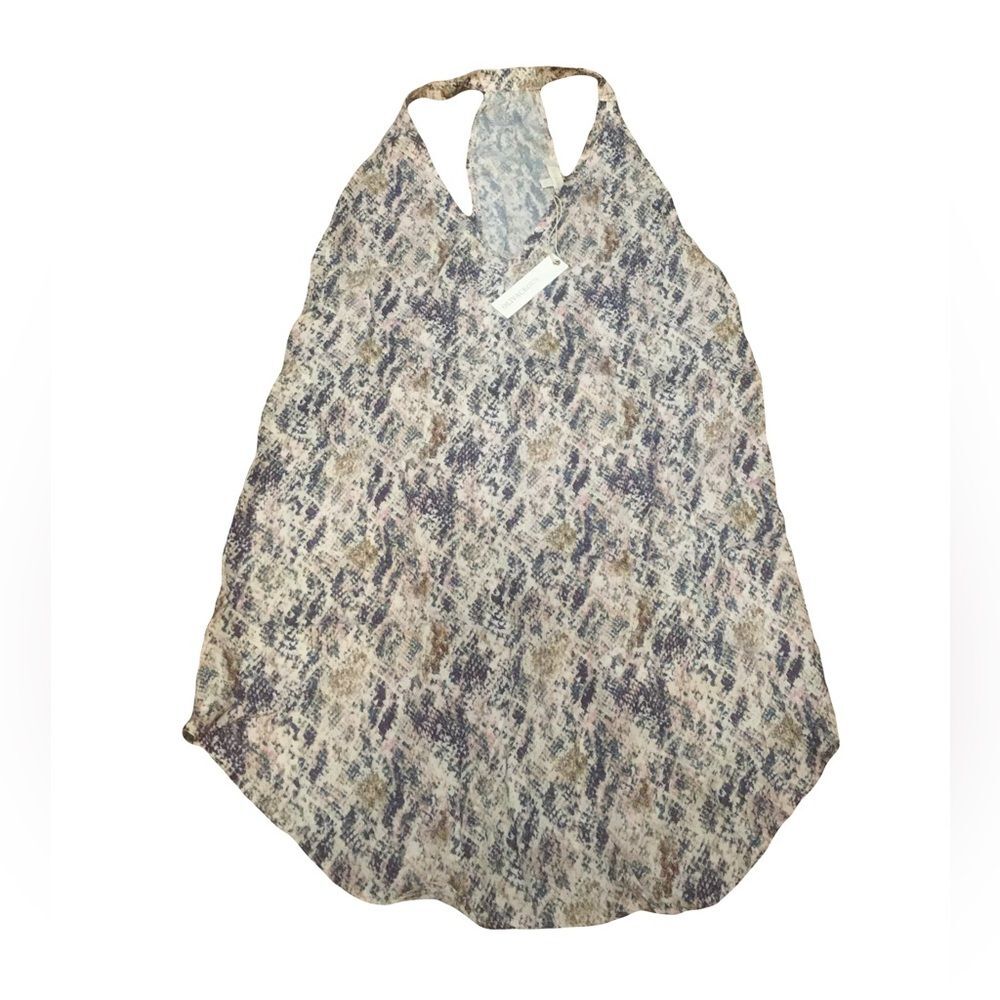 Olivaceous SMALL Pink Snake Animal print Racer back Bell cut Tank Top